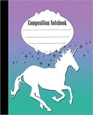 Composition Notebook: Pretty Stars and Unicorn Composition Notebook Wide Rule...
