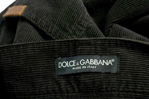 Dolce & Gabbana Men's Dark Green Distressed Corduroy Casual Pants US 30 IT 46 - Picture 4 of 4