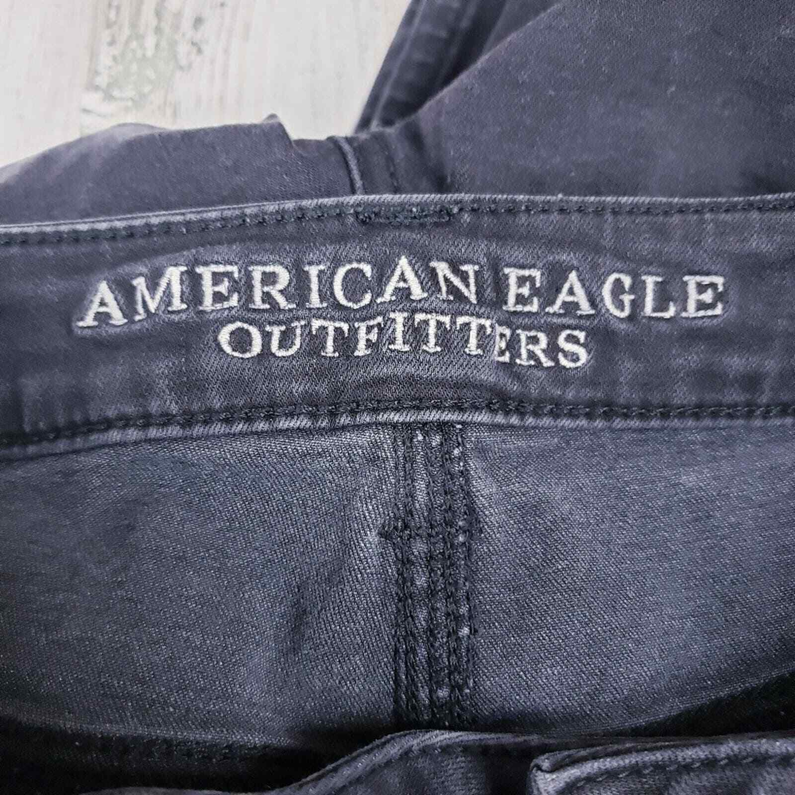 American Eagle Button Fly Hi-Rise Patch Jeggings … - image 8