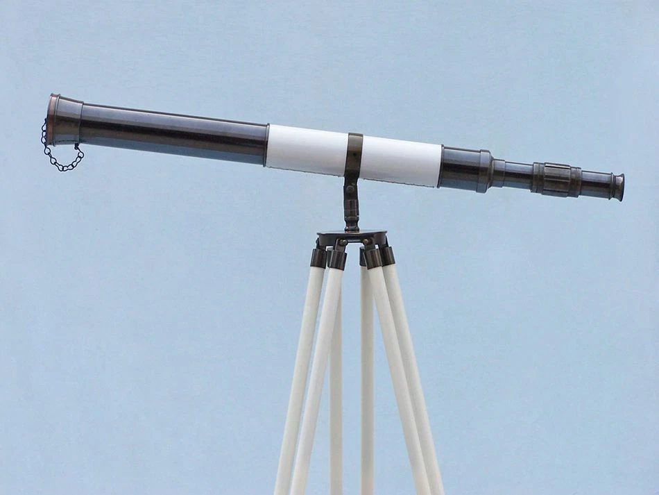 Telescopio Náutico de Latón 65" Telescopio Maestro Puerto de Pie con Soporte. Foto 4 de 4