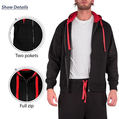 Neu Herren Trainingsanzug Set Fleece Kapuzenpullover Top +Hose Jogginghose S-3XL - Bild 7 von 27