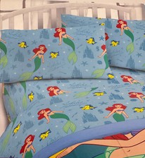 Little Mermaid Ariel World Twin Bed Sheet Set - 3 Piece Set by Disney