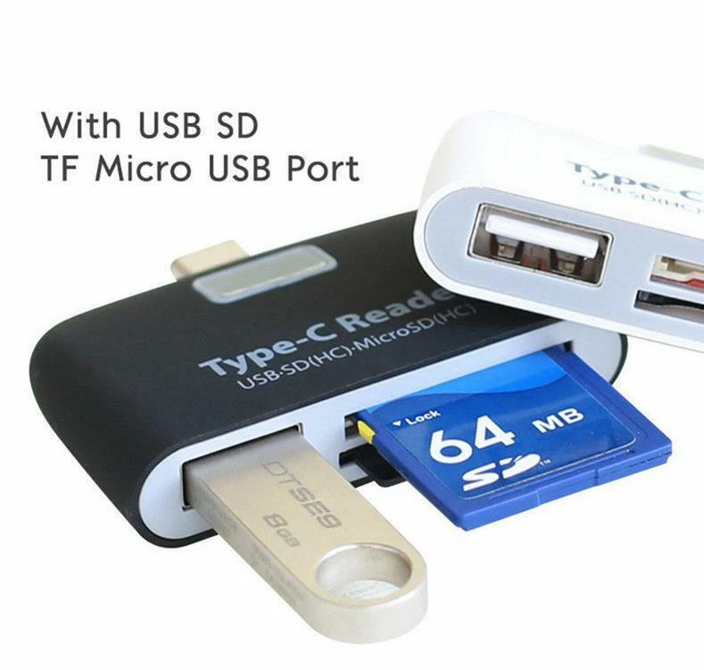 Card Reader Type-C USB 3.1 OTG Hub Adapter All-in-One - Top Quality - Image 3 of 4