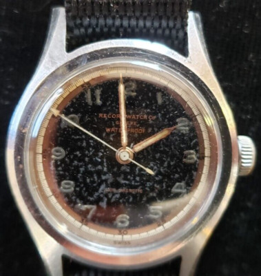 Vintage Record watch Co. Geneve watch, [107], 16j, Military style