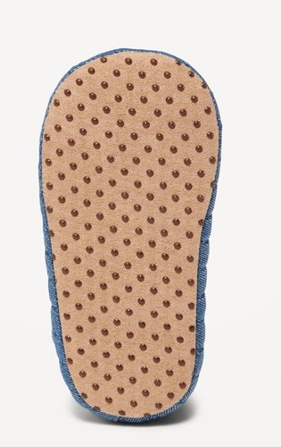 Old Navy Girls 0-3 3-6 6-12 12-18 MONTHS Chambray Blue Flats Crib Shoes #26622 - Picture 7 of 7