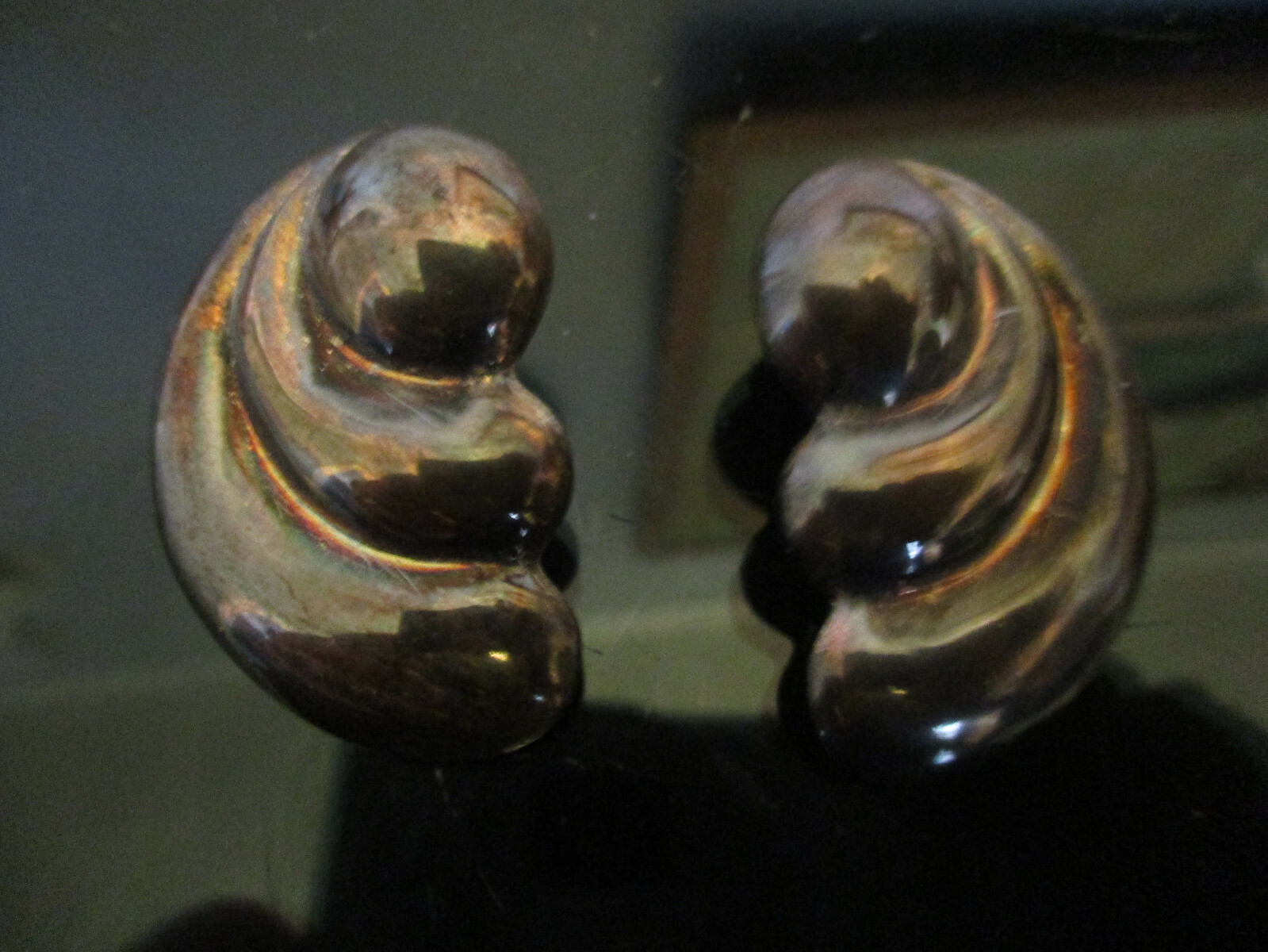 Vintage Mid Century Modern Modernist Mexican Taxco Sterling Silver Post Earrings