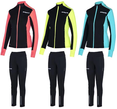 AIRTRACKS Winter Damen Funktions Laufset Pro Line Thermo Laufshirt + Hose Lang