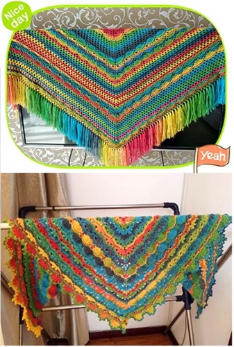 C New 6Skein*50g Cashmere Wool Rainbow Wrap Shawl Knitting Hand Knitwear Yarn 12 - Picture 19 of 24