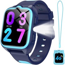 Kids Smart Watch，4G Smartwatch with GPS，800mAh Battery Video Calls SOS，LED