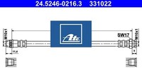 ATE 24.5246-0216.3 Bremsschlauch Hinterachse Hinten