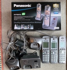 Panasonic KX-TG6722E Cordless Phones, 3 Handsets, Answer Machine, Digital Voice