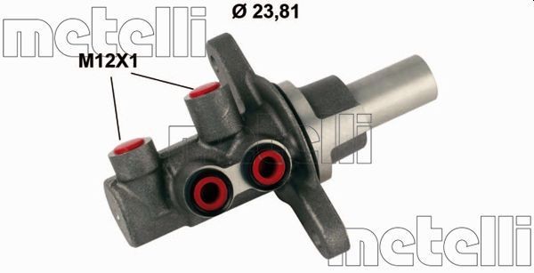Maître-cylindre METELLI 05-0842 commande hydraulique de freinage TOYOTA 47201-09380