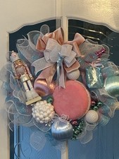 Pastel Colours American Style Decomesh Nutcracker Wreath