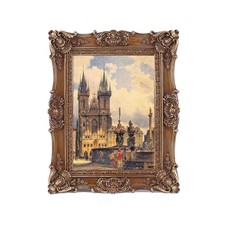 SIKOO 4x6 Vintage Picture Frame Antique Ornate Bronze Gold Photo Frame with G...