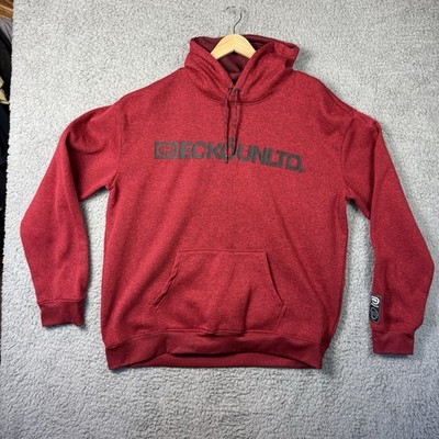 Ecko Unltd Hoodie Mens XXL Red Pullover Sweatshirt Jacket Y2K