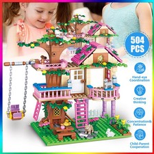 Dream City Friendship Tree House Princess Castle Building Block Street View Gift