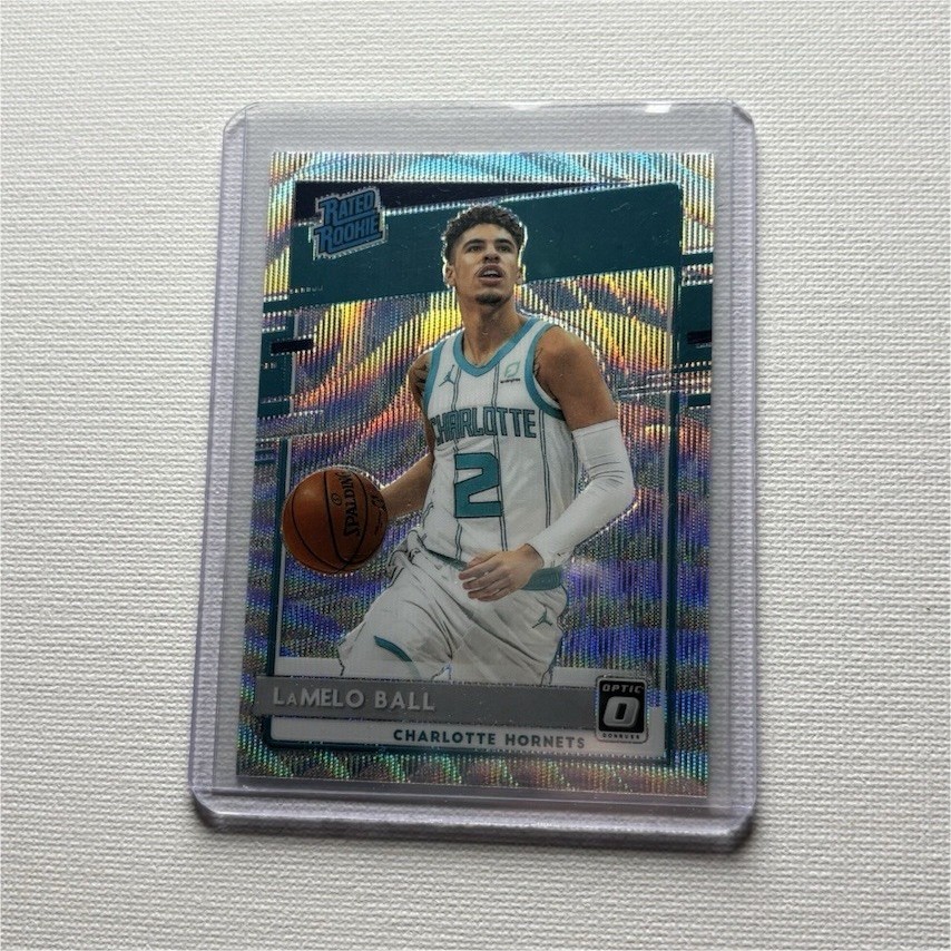2020-21 Panini Donruss Optic SILVER WAVE  PRIZM Rated Rookie LaMelo Ball #153 