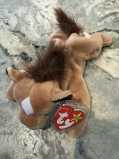 Ty Beanie Baby DERBY the Horse Fine Mane RETIRED DOB Sept 16, 1995 MINT NEW NWT