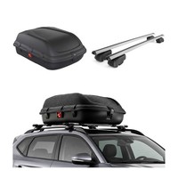 Carbonlook Dachbox 270L + Alu DachträGer Fiat 500X 2015-2026 Silber AbschließBar
