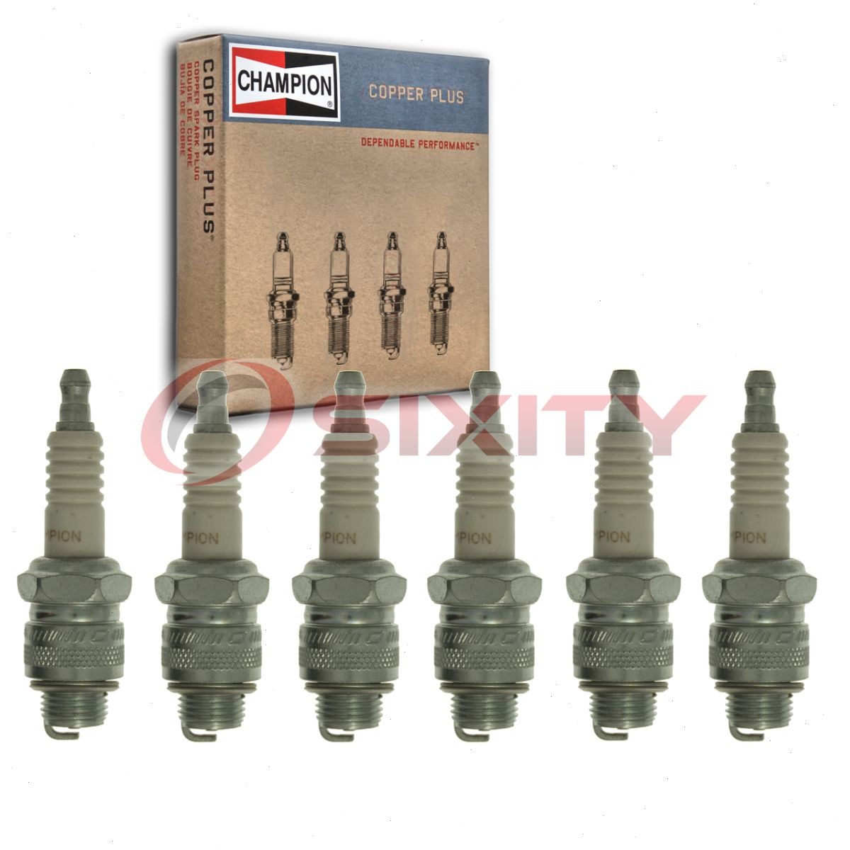 6 pc Champion Copper Plus Spark Plugs for 1939 Chevrolet JC 3.5L L6 Ignition nr