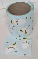 Vtg 1991 Roll Mrs. Grossman’s Stickers By The Yard Angels Blonde Stars Christmas