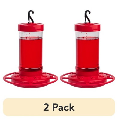 2 pack First Nature Hummingbird Feeder, 16 oz, Red, Plastic