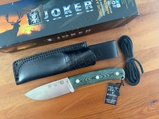 Joker Ursus Survival Knife B&ouml;hler N695 Green Canvas Micarta Full Tang From Spain