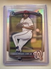2025 Bowman Draft Miguel Sime Jr. Chrome Refractor #BDC-181 1st Washington