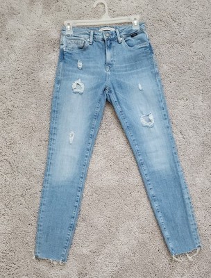 Mavi High Rise Skinny Jeans Women's Distressed Stretch Denim Size 25 NWOT