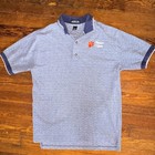 *COLLEGE VINTAGE* Clemson Tigers Polo Shirt Embroidered Logo Size L Blue — photo 1