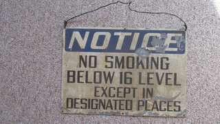 Gilman Colorado Eagle Mine Painted Tin Mine Sign No Smoking Below 16 Level