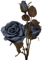 Clayre & Eef 5PL0241BL Dekoration Zweig Mit Blumen Blau-GrüN 12X12X70 Cm