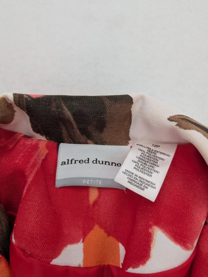 Chaqueta Blazer Para Mujer Alfred Dunner Talla 12P Estampado Floral Manga 3/4 Foto 3 de 4