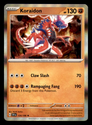Koraidon 124/198 SV01: Scarlet & Violet Base Set Holo NM Pokemon TCG