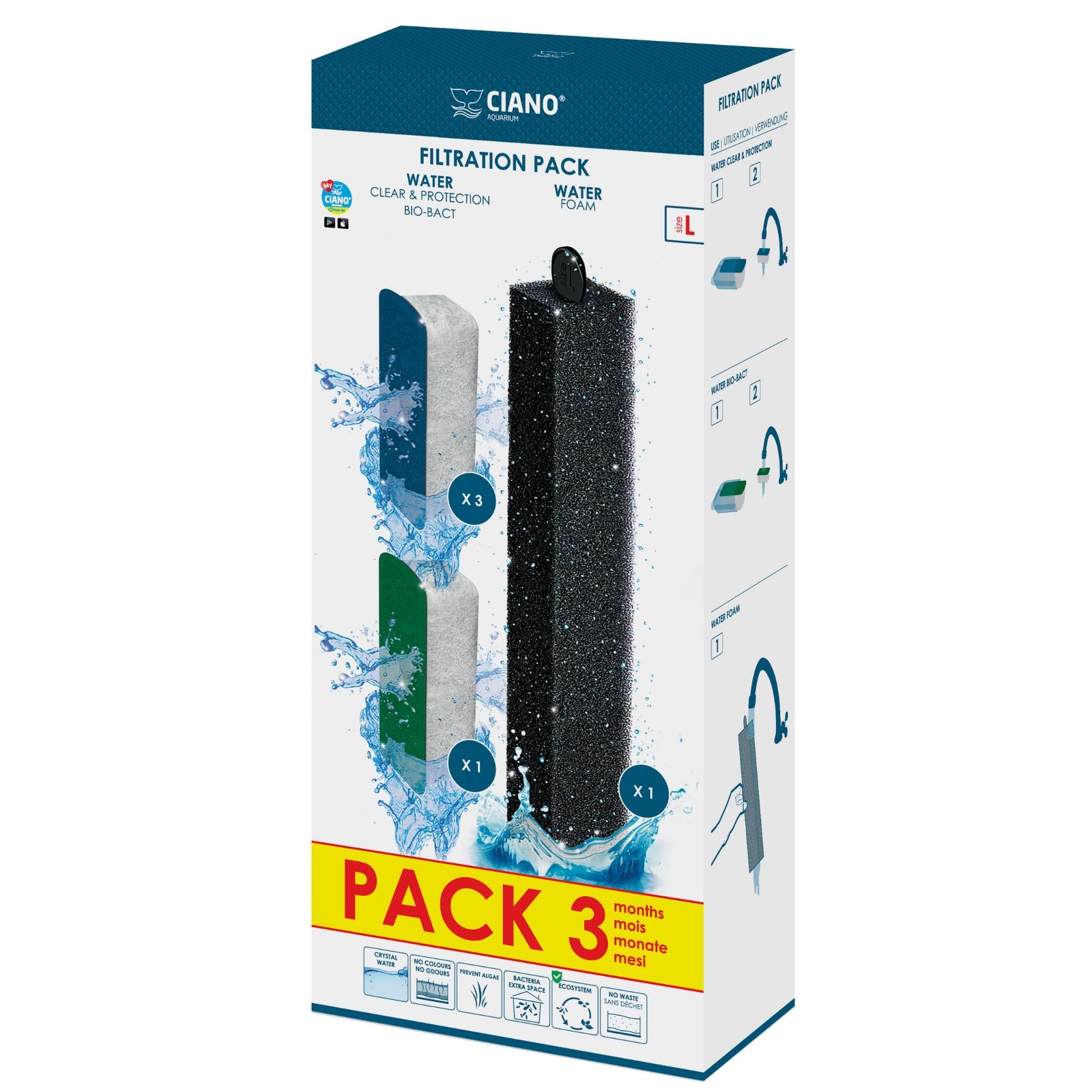 Ciano 280802 Pack L: Regala ai Tuoi Pesci l'Acqua di un Ruscello