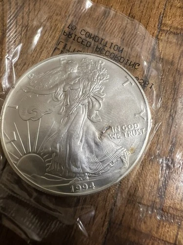 1994 Silver American Eagle 1oz .999 Silver- Low Mintage, SEALED Ch UNC # L/27
