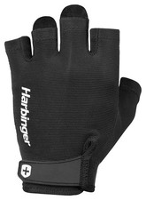 Harbinger Unisex Power Gloves BLK/2XL-Lifting Gloves/Sold in pair/Adjustable Fit