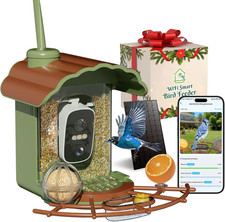 Smart Bird Feeder with 2K Camera: Wireless Wild Bird Feeder for outside with AI