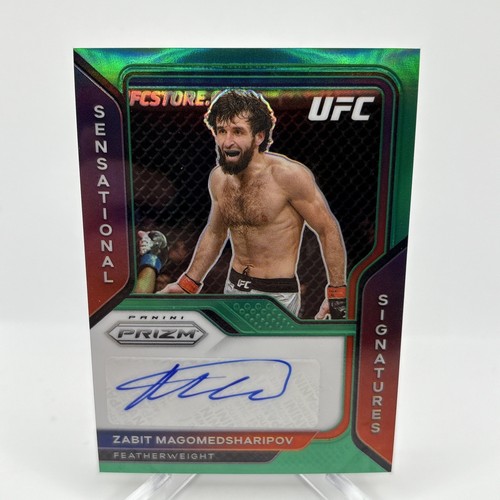 Zabit Magomedsharipov 2021 Panini Prizm UFC Sensational Signatures Auto Green