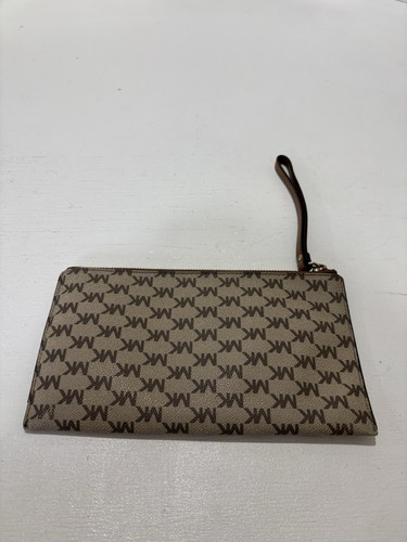 Michael Kors Med. Reißverschluss Clutch Jet Set Signature Handgelenktasche grau 10" x 5 1/2" - Bild 2 von 10