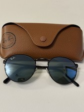 Ray Ban RB3637 New Round Unisex Sunglasses black metal frame with case