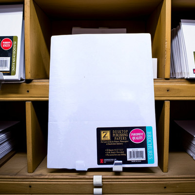 Parchment Brochure Paper 24lb, Pre Scored, White, 50 Sheets