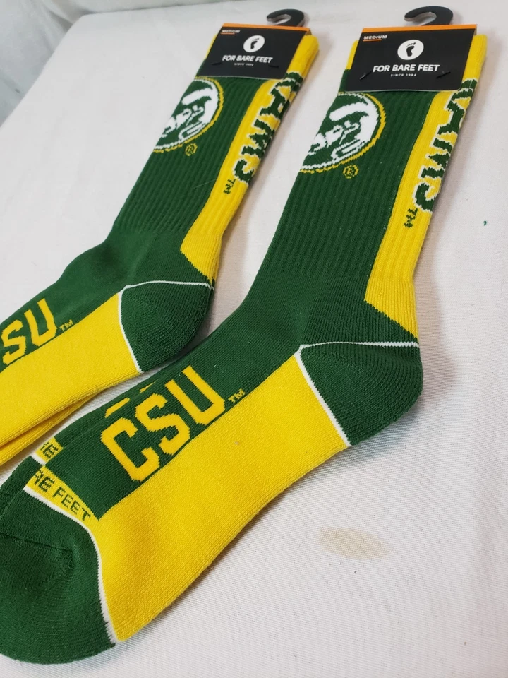 Calcetín Collorado State Rams para pies desnudos NCAA MVP Crew, verde bosque, M- 2 pares Foto 2 de 4