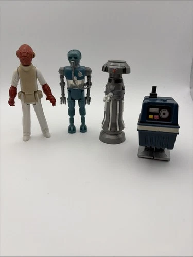 Vintage Star Wars Figures Lot Of 4 (Ackbar, Power Droid, 2-1B, FX-7 Droids