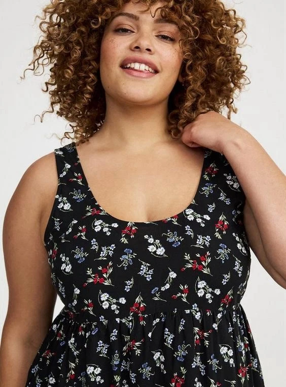 Torrid мини ярусный бак кукла 1 x платье темно цветочный новый с Ярлыками - Изображение 4 из 4