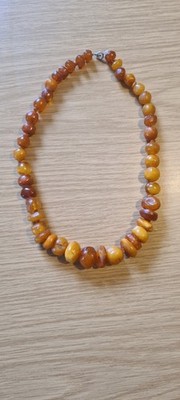 Natur Bernstein Collier Kette  Amber Butterscotch Cognac Honig 49 cm 