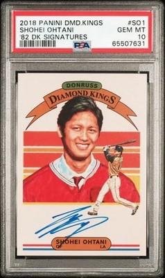 PSA 10 Shohei Ohtani Rookie Card RC Auto 2018 Panini Diamond Kings Signatures /5
