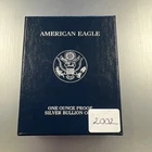 2002-W American Silver Eagle 1oz. - Proof / w/Box & COA / Beautiful!-No Reserve!