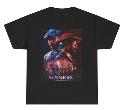 Sinners Graphic T Shirt Movie Michael B Jordan NEW Unisex Black Cotton Tee