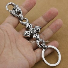 Portachiavi croce tribale acciaio inox biker punk accessori fai da te 4B006KCB BZ